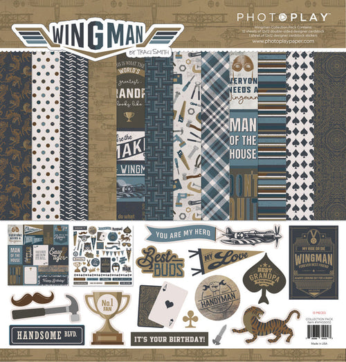 Photoplay - 12X12 Collection Pack - Wingman. Available at Embellish Away located in Bowmanville Ontario Canada.
