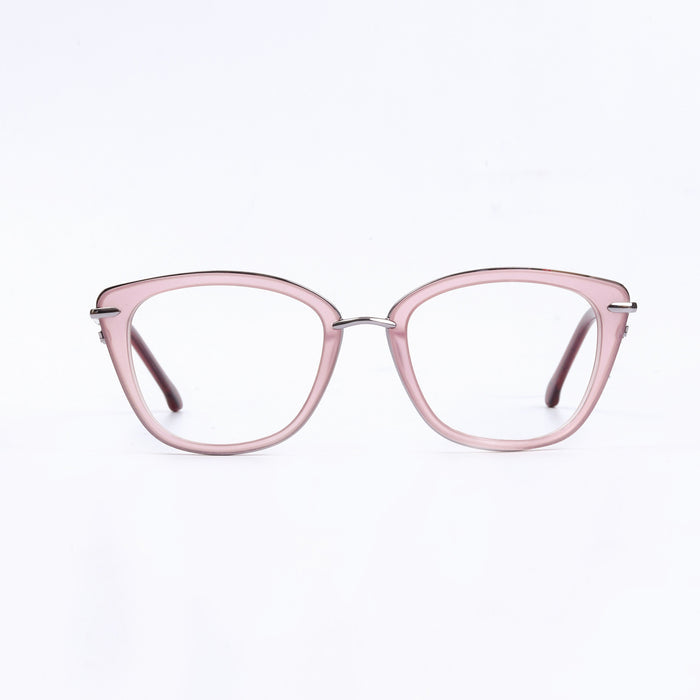 Pink & Silver Cat Eye Full Rim