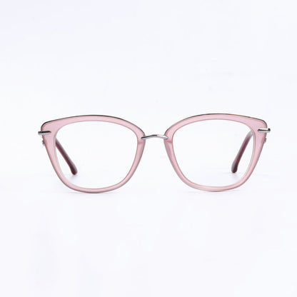 Pink & Silver Cat Eye Full Rim