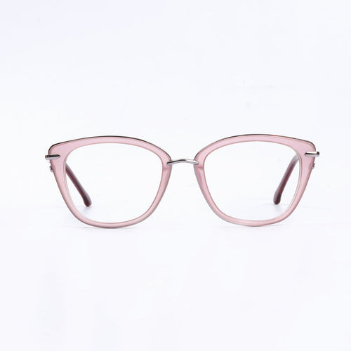Pink & Silver Cat Eye Full Rim