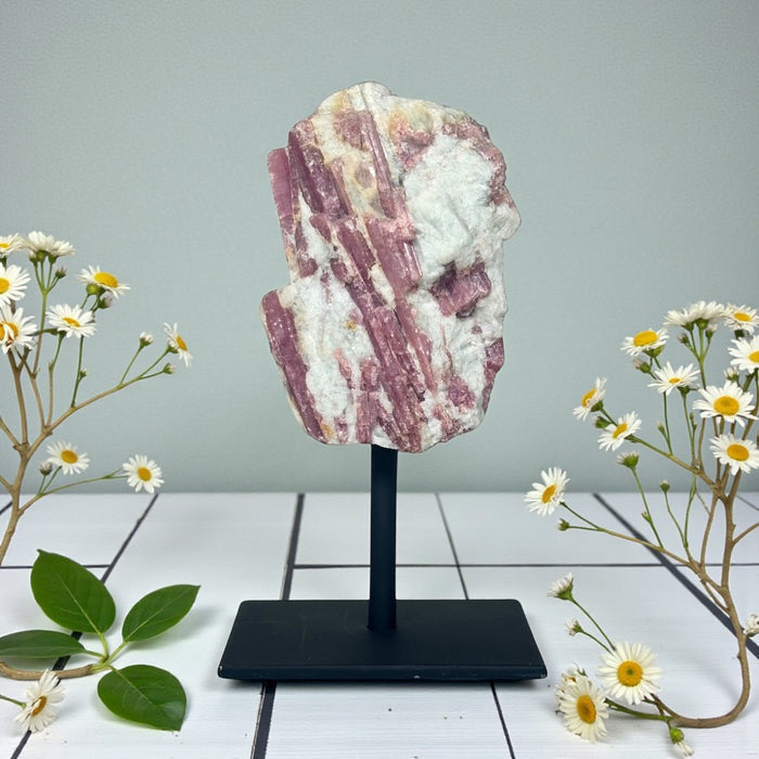 Pink Tourmaline on Stand