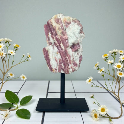 Pink Tourmaline on Stand