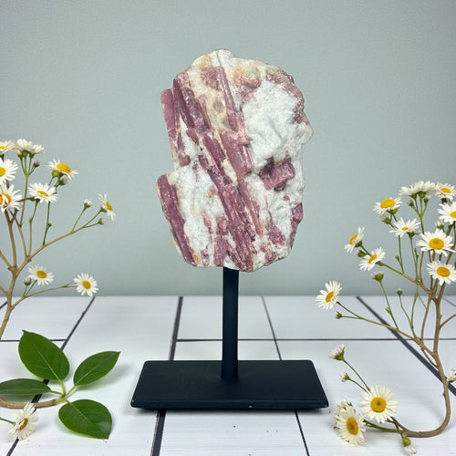 Pink Tourmaline on Stand