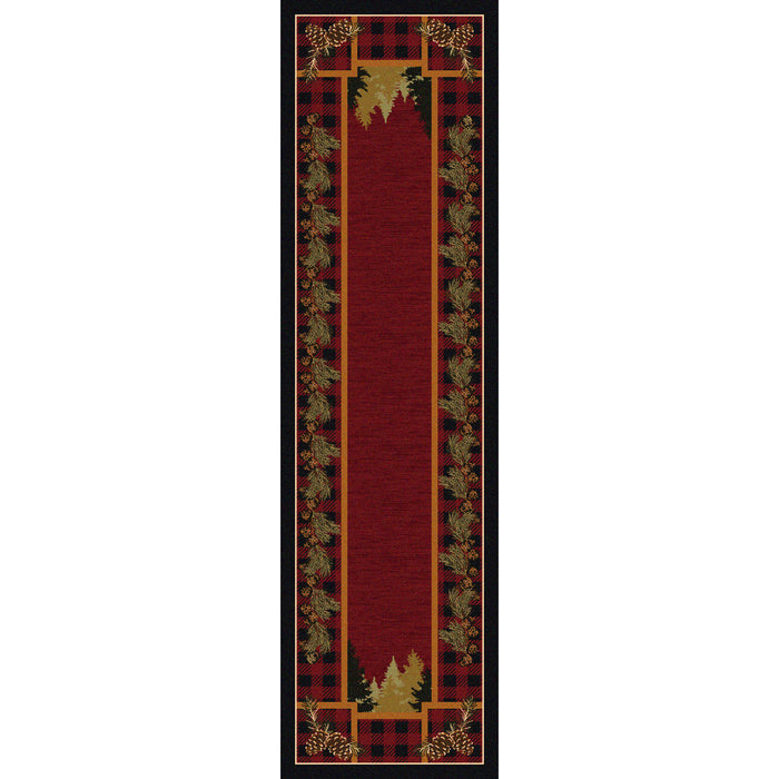 Image of an area rug, Plaid Woodsman - Red