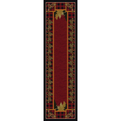 Image of an area rug, Plaid Woodsman - Red
