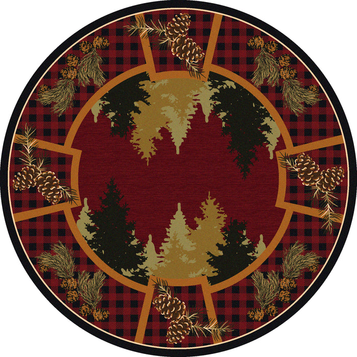 Image of an area rug, Plaid Woodsman - Red