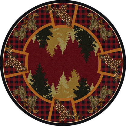 Image of an area rug, Plaid Woodsman - Red