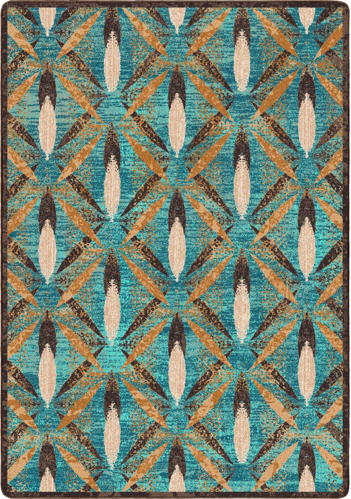 Image of an area rug, Plumage - Tropical Turquoise