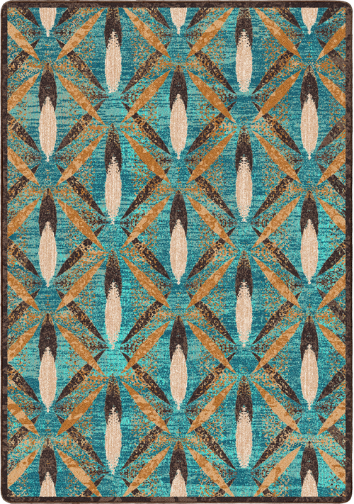 Image of an area rug, Plumage - Tropical Turquoise