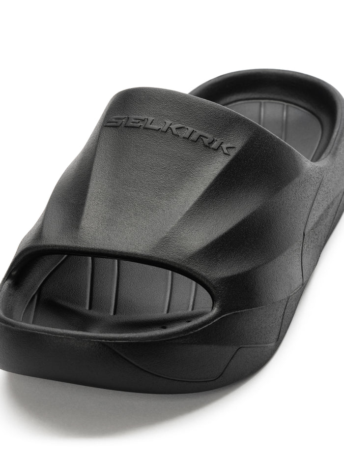 Blackout Podium Pickleball Slide with open-toe design and contoured footbed