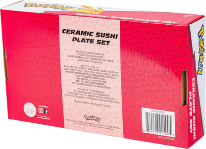 Pokemon Vertical Group Red Sun Boxed 3 pcs Ceramic Sushi Set