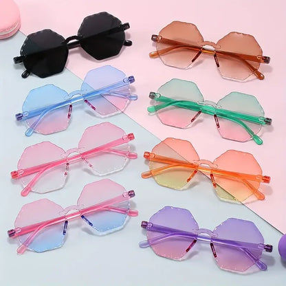 Polygonal Frameless Glasses – Korean Style Unisex Design