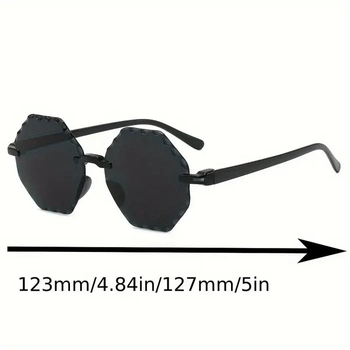 Polygonal Frameless Glasses – Korean Style Unisex Design