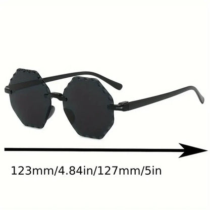 Polygonal Frameless Glasses – Korean Style Unisex Design