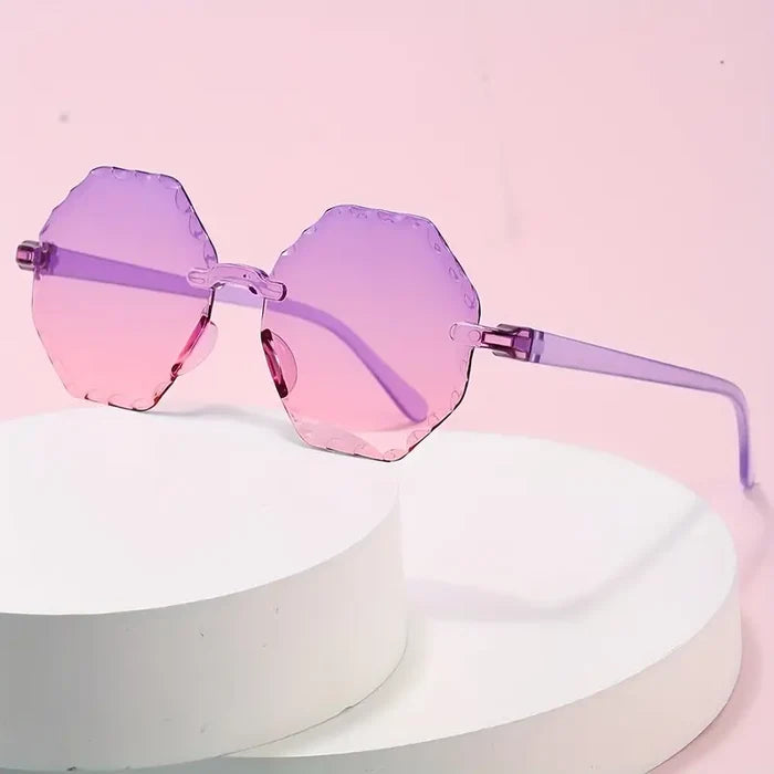 Polygonal Frameless Glasses – Korean Style Unisex Design