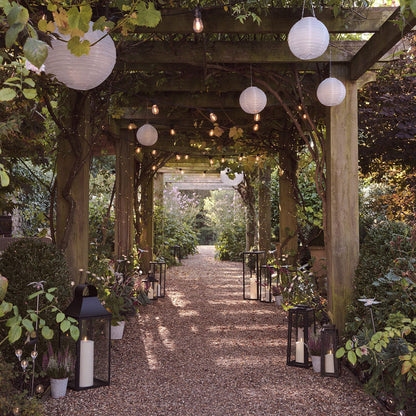 Porto Solar Metal Lantern Trio with TruGlow® Candles