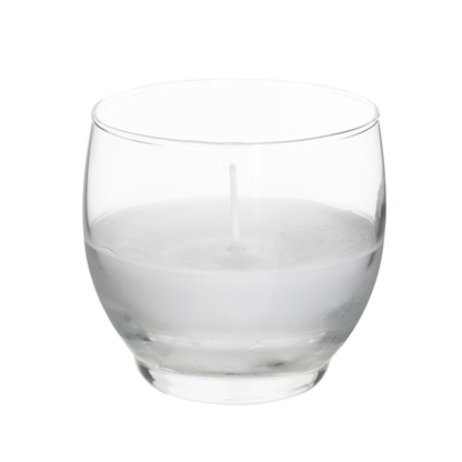 PREFILLED ROLY POLY VOTIVE GLASS - Clear