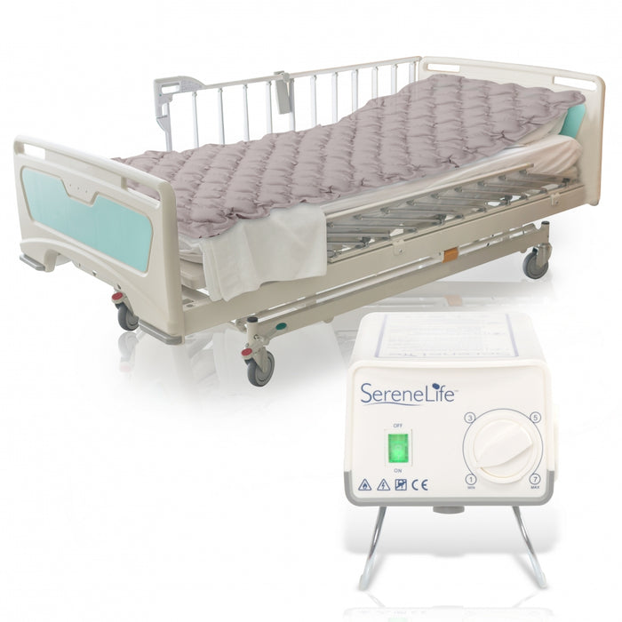 Pressure Relief Air Mattress with Pump, Medical Grade PVC, Hospital Size