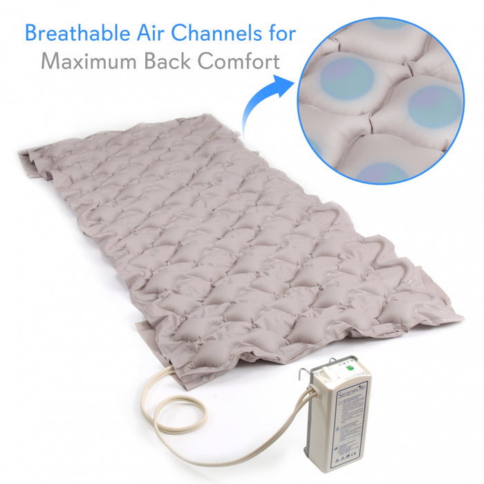 Pressure Relief Air Mattress with Pump, Medical Grade PVC, Hospital Size