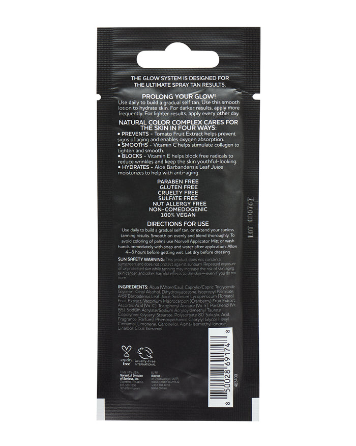 Norvell Post-Tan Prolong Color Extending Lotion .67oz back