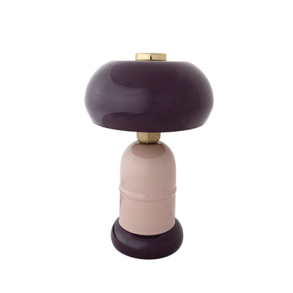 Purple Enameled Lamp