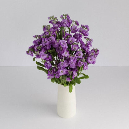Spray Stock Purple Flower Vase - Image
