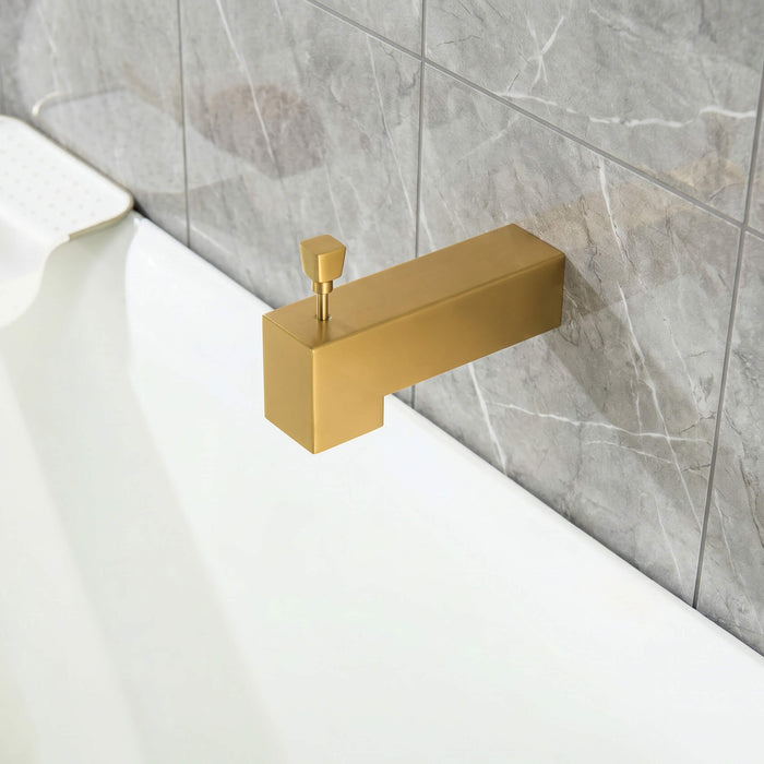 Quadra Wall Mounted 1/2" Slip-On Tub Spout with Diverter - TS103