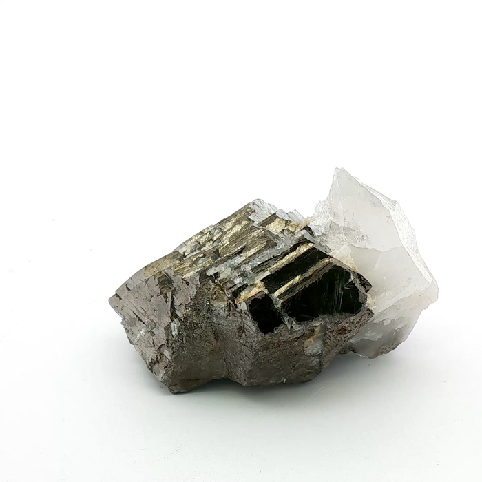 Quartz on arsenopyrite