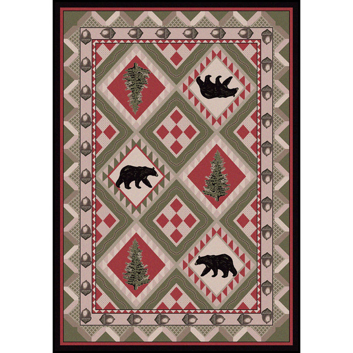 Image of an area rug, Quilted Forest - Pine