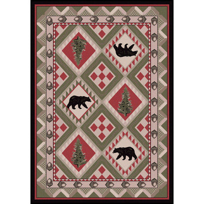 Image of an area rug, Quilted Forest - Pine