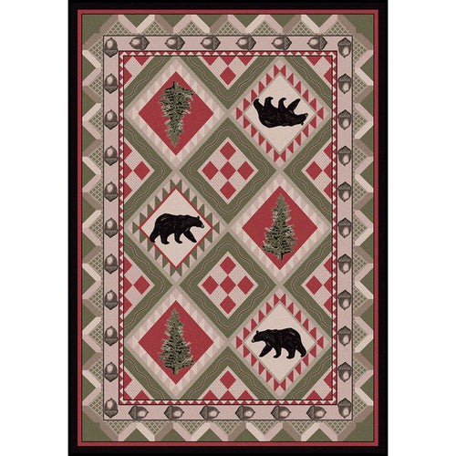 Image of an area rug, Quilted Forest - Pine