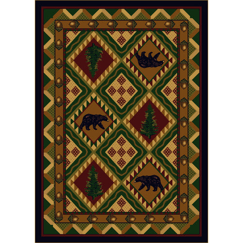 Image of an area rug, Quilted Forest - Woodland