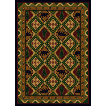 Image of an area rug, Quilted Forest - Woodland