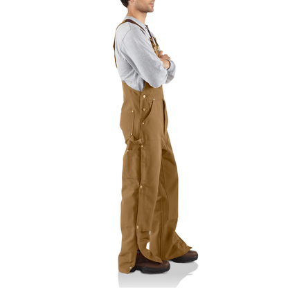 R37 Loose Fit Firm Duck Bib Overall - BRN-Carhartt Brown | Carhartt 106671