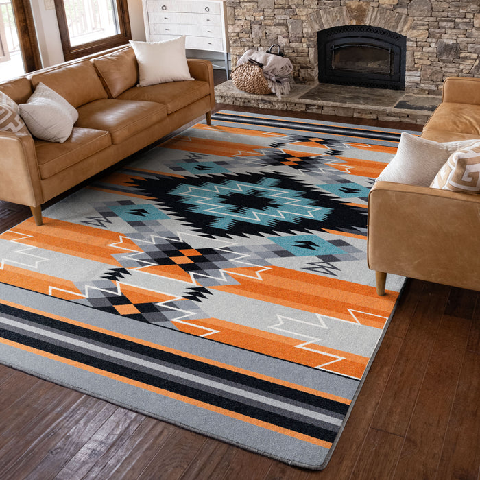 Image of an area rug, Radio Waves - Fire