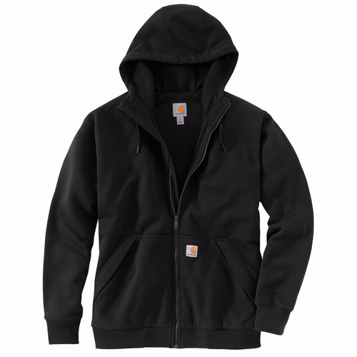 Rain Defender Loose Fit Midweight Thermal-Lined Full-Zip Sweatshirt - 001-Black | Carhartt 104078