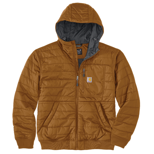 Rain Defender® Relaxed Fit Lightweight Insulated Hooded Jacket - BRN-Carhartt Brown | Carhartt 106543