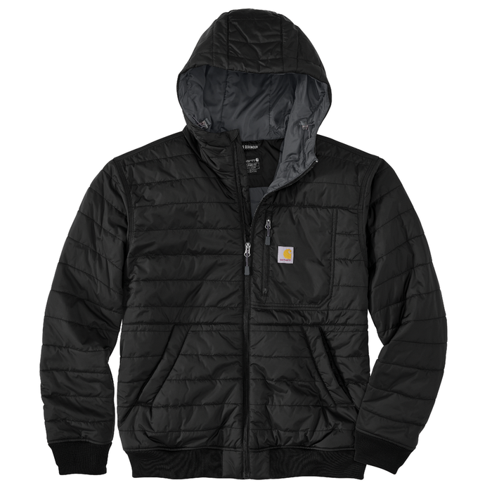 Rain Defender® Relaxed Fit Lightweight Insulated Hooded Jacket - N04-Black | Carhartt 106543