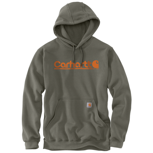 Rain Defender®Loose Fit Midweight Logo Graphic Sweatshirt - DOV-Dusty Olive | Carhartt 106793