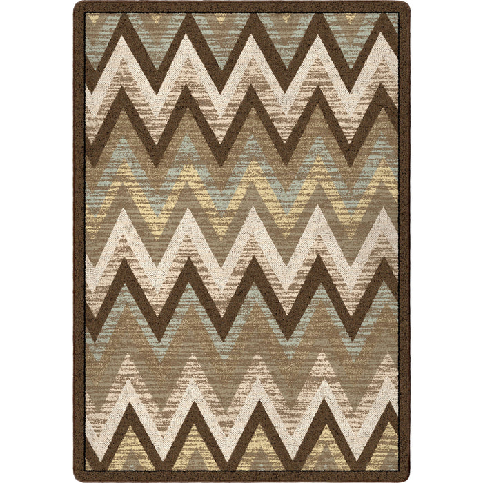Image of an area rug, Rain Flame - Cool Earth