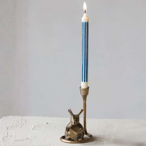 Reading Mouse Taper Candle Holder
