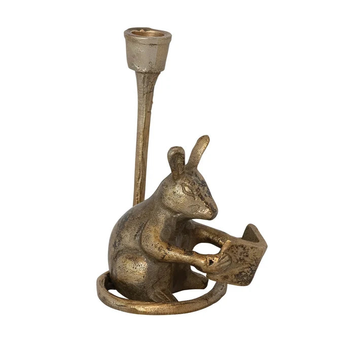 Reading Mouse Taper Candle Holder
