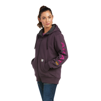 REBAR ALL-WEATHER FULL-ZIP HOODIE - 500-Purple | Ariat 10037658
