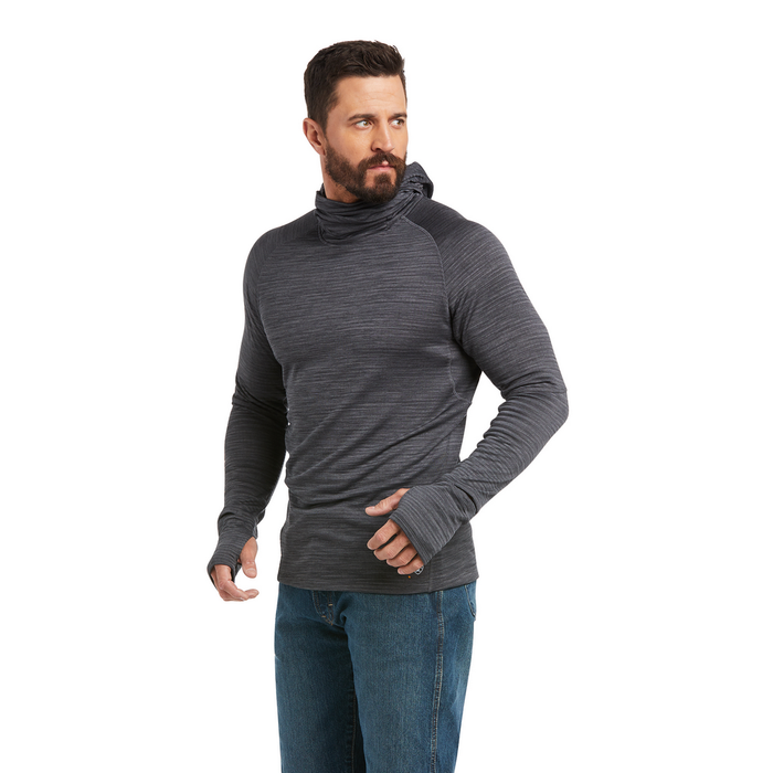 REBAR GRIDWORK BALACLAVA LONG-SLEEVE BASE LAYER - 020-Gray | Ariat 10037675