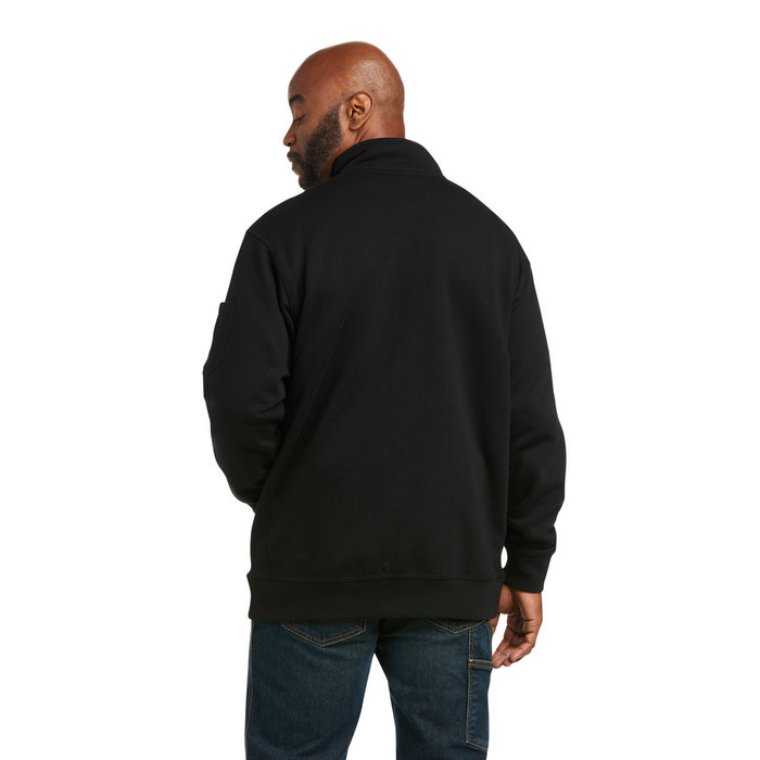 REBAR OVERTIME LONG-SLEEVE FLEECE SWEATER - 001-Black | Ariat 10037652