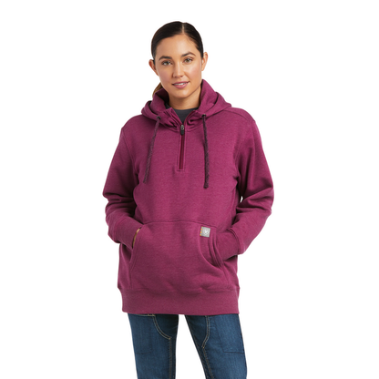 REBAR SKILL SET 1/2 ZIP HOODY - 500-Purple | Ariat 10037660