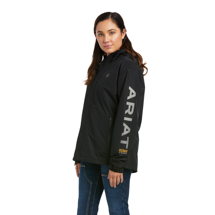 REBAR STORMSHELL LOGO WATERPROOF JACKET - 001-Black | Ariat 10037842