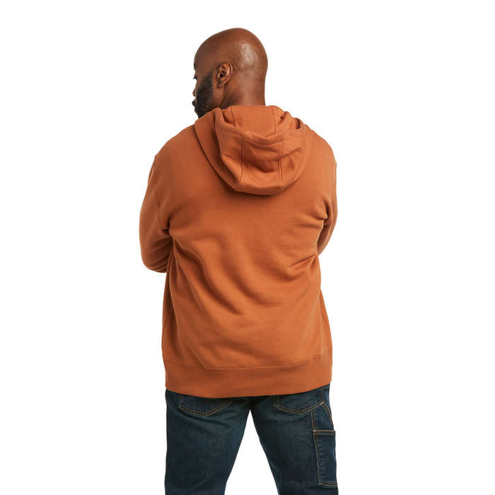 REBAR WORKMAN 1/4 ZIP HOODIE - 200-Brown | Ariat 10037727