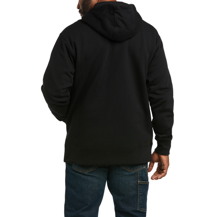 REBAR WORKMAN 1/4 ZIP SWEATSHIRT - 001-Black | Ariat 10037725