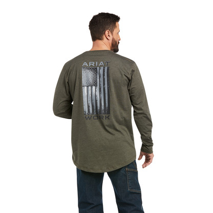REBAR WORKMAN ALLOY FLAG GRAPHIC T-SHIRT - 300-Green | Ariat 10037704